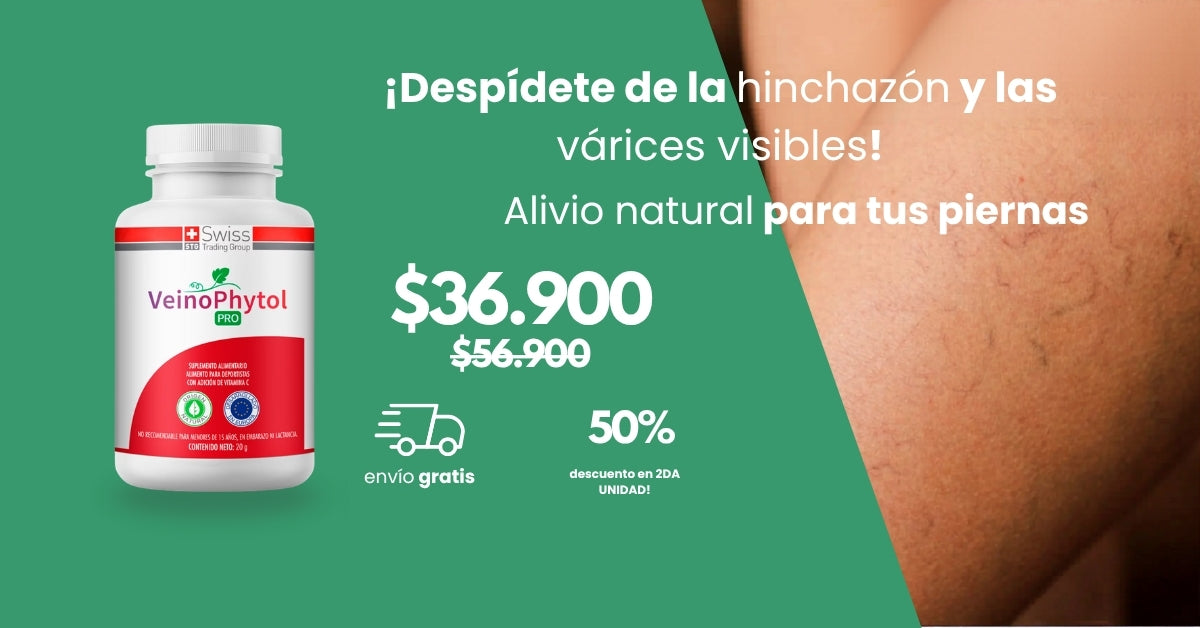 VeinoPhytol Pro 30 Cápsulas Sin Varices Arañitas Ni piernas cansadas